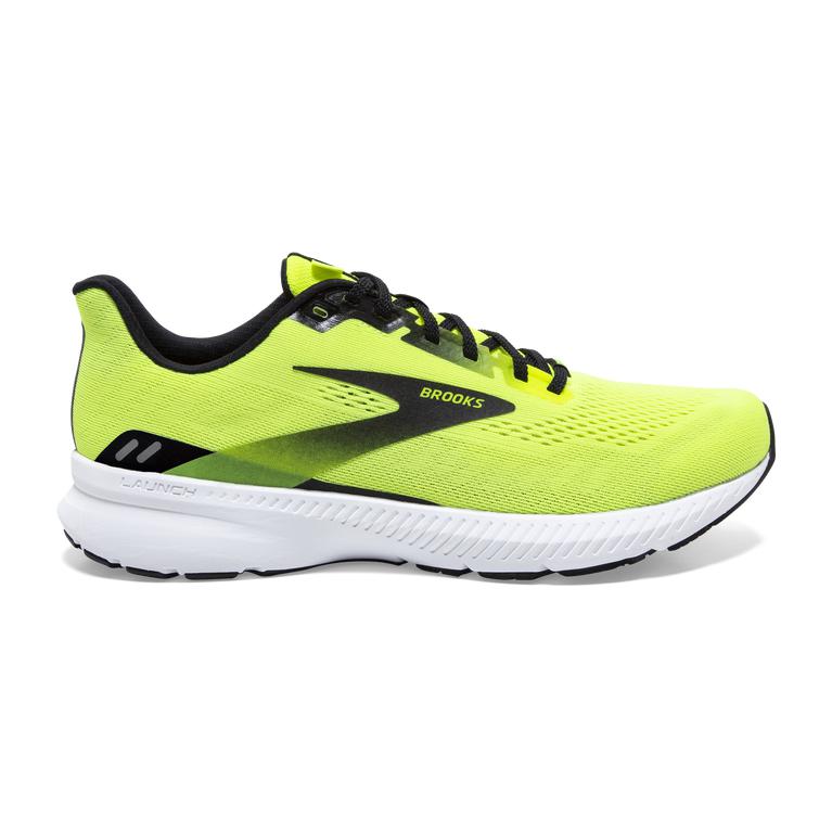 Brooks Men's Launch 8 Light-Cushion Road Running Shoes - Nightlife/Black/White/GreenYellow (GWTH7924